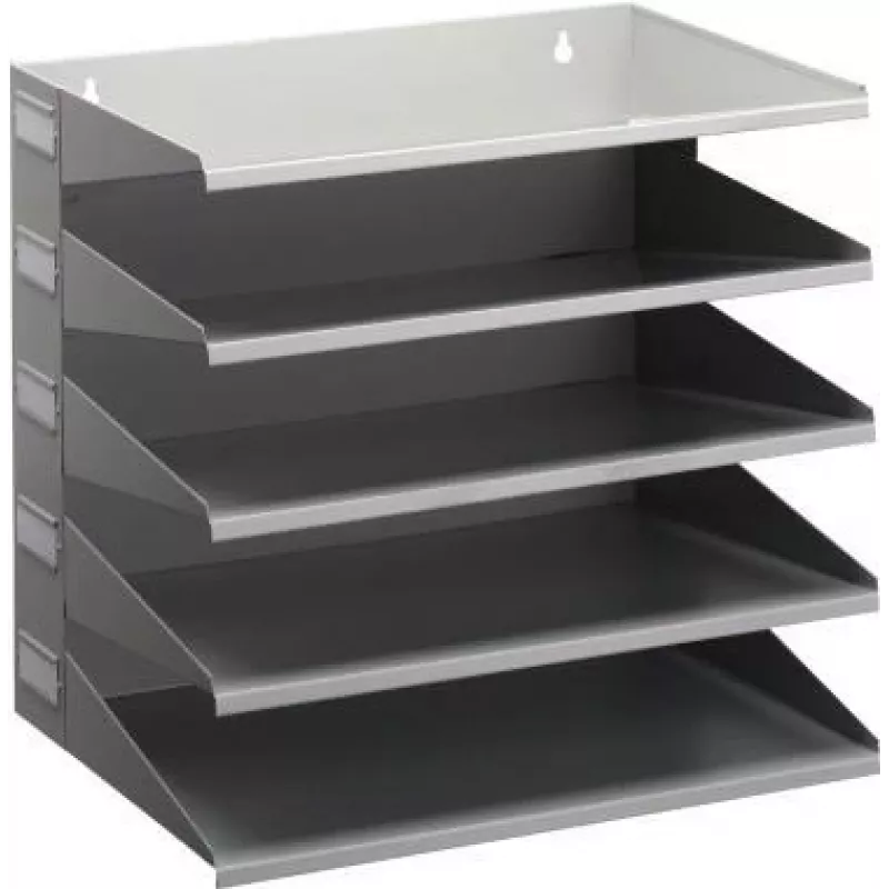 DURABLE VARICOLOR® 5-priehradkový A4 triedič, svetlosivý s farebnými zásuvkami 336010