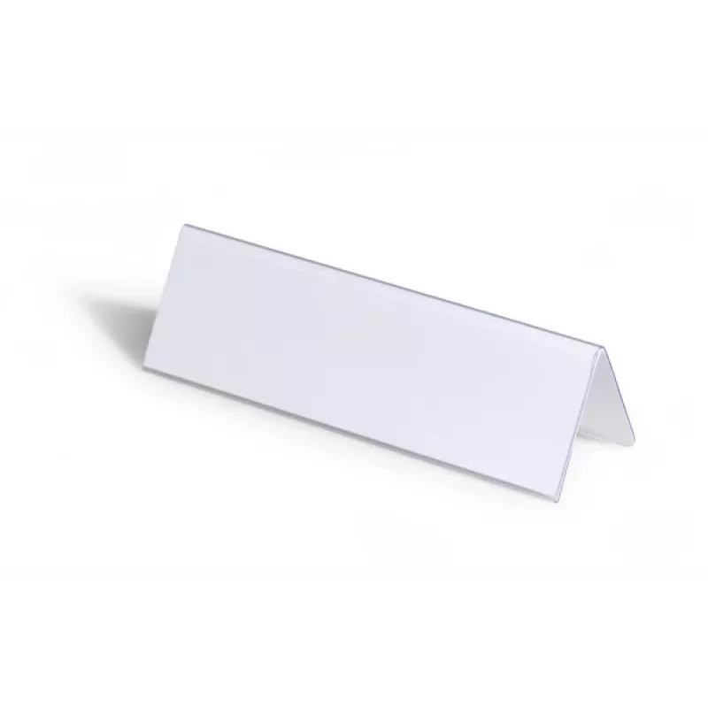 DURABLE VISIFIX® stolový stojan na menovky 61/122x210 mm, transparentné PVC, balenie 25 ks (805219)