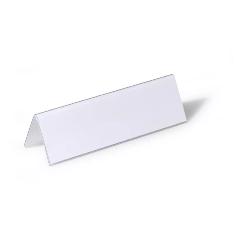 DURABLE VISIFIX® stolový stojan na menovky 61/122x210 mm, transparentné PVC, balenie 25 ks (805219)