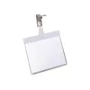 DURABLE VISITOR držiak na menovky 90 x 60 mm s otočnou sponou, transparentný, 25 ks (800319)