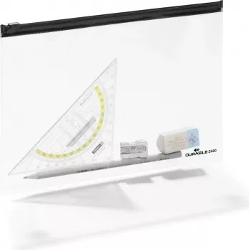 DURABLE ZIP BAG A5 transparentná dokumentová taška so zipsom, balenie 5 ks 248001