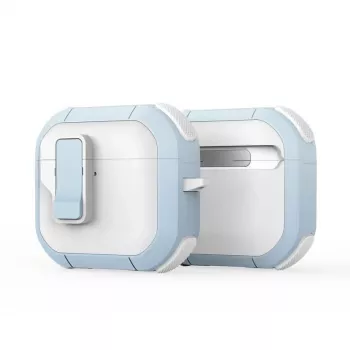 Dux Ducis AirPods 4 PECP Series PC+TPU obal s háčikom biela modrá