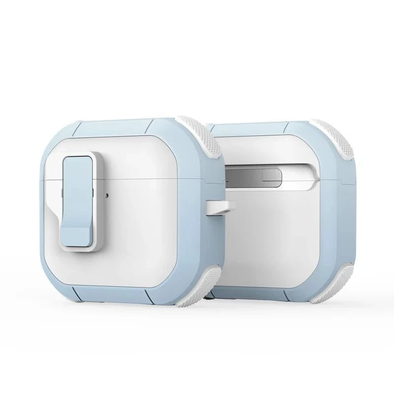 Dux Ducis AirPods 4 PECP Series PC+TPU obal s háčikom biela modrá