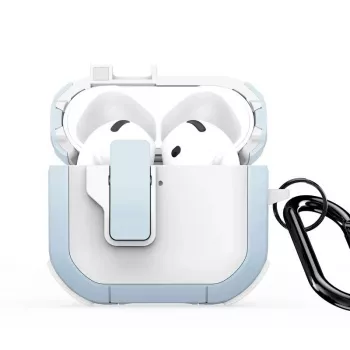 Dux Ducis AirPods 4 PECP Series PC+TPU obal s háčikom biela modrá