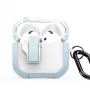 Dux Ducis AirPods 4 PECP Series PC+TPU obal s háčikom biela modrá