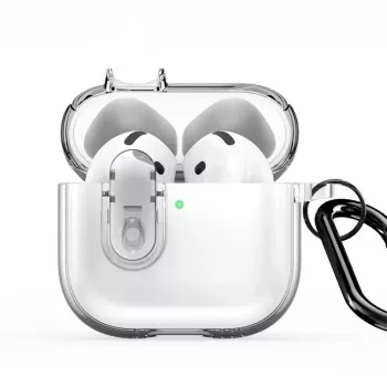 Dux Ducis Apple AirPods 4 PECL Series PC+TPU kryt s háčikom priehľadný