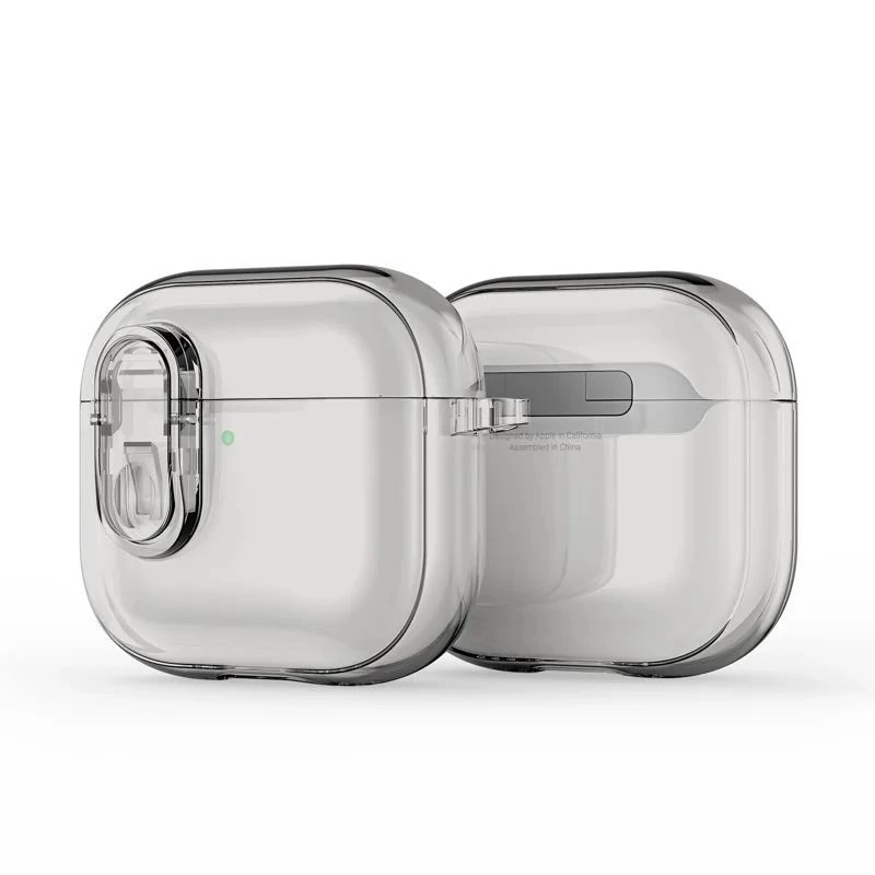 Dux Ducis Apple AirPods 4 PECL Series PC+TPU kryt s háčikom sivá