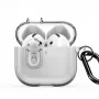 Dux Ducis Apple AirPods 4 PECL Series PC+TPU kryt s háčikom sivá