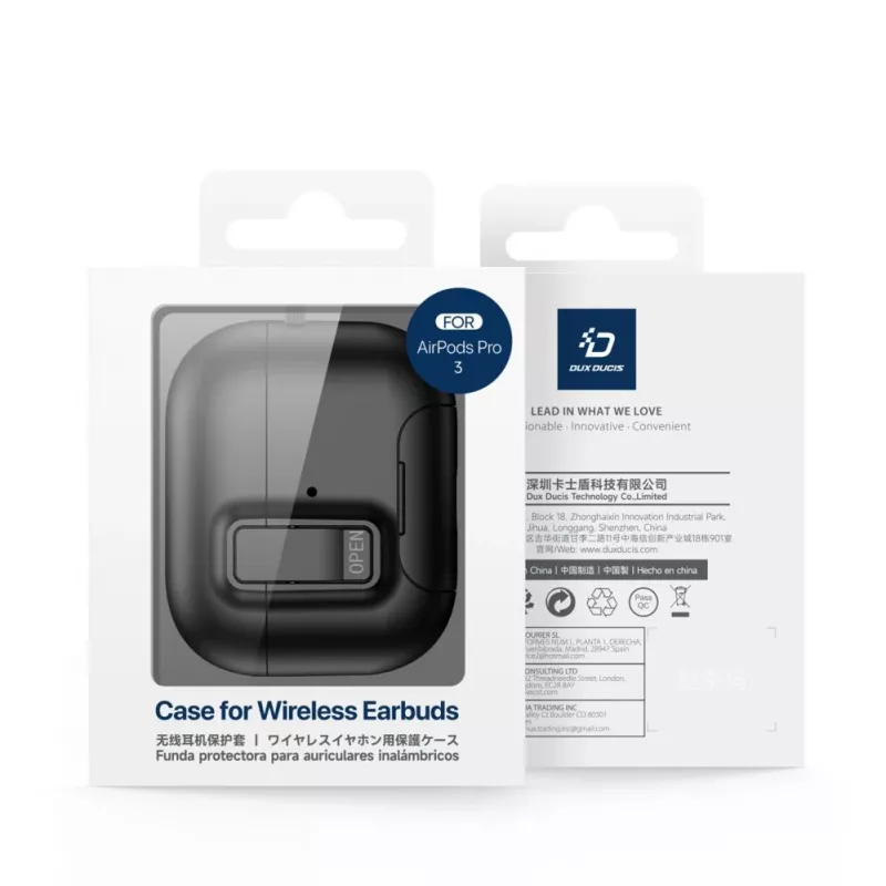Dux Ducis Apple AirPods Pro 3 PECQ Series PC+TPU kryt s háčikom čierny