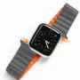 Dux Ducis Apple magnetický remienok na hodinky 7/6/5/4/3/2 / SE (41/40/38 mm) magnetický sivá oranžová