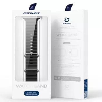 Dux Ducis Apple silikónový náramok pre Apple Watch 42/44/45/46/49mm čierny