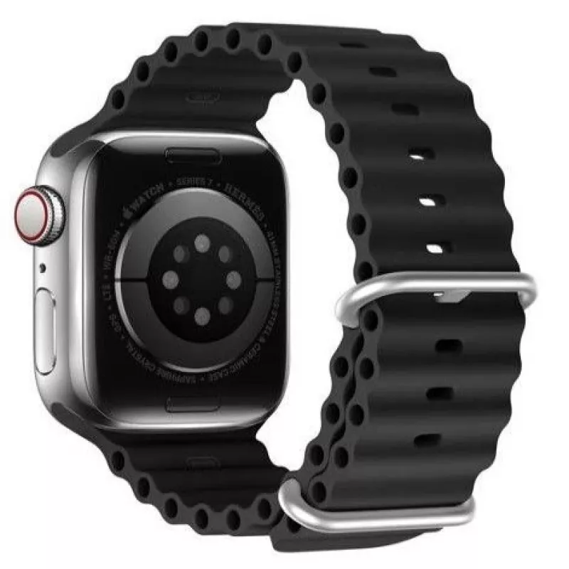 Dux Ducis Apple silikónový náramok pre Apple Watch 42/44/45/46/49mm čierny