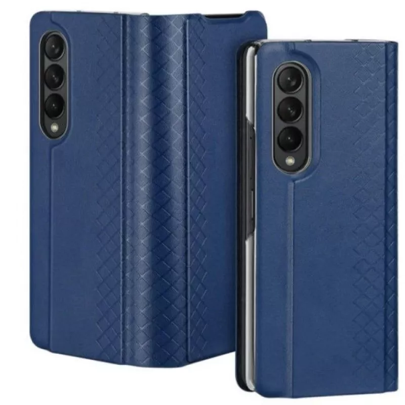Dux Ducis Bril Series flip puzdro s peňaženkou pre Samsung Galaxy Z Fold4, tmavomodrá