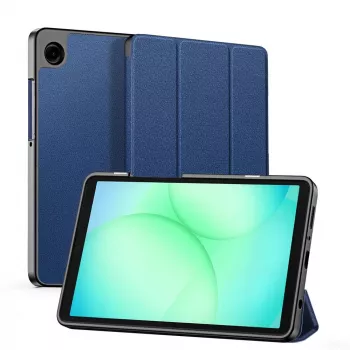 Dux Ducis Domo Series trojdielny stojan PU kožené puzdro na tablet pre Samsung Galaxy Tab A9 / Tab A11, modré