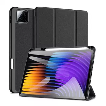 Dux Ducis Domo Series puzdro na tablet z PU kože so stojanom Tri-fold pre Xiaomi Redmi Pad 7/7 Pro, čierne