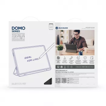 Dux Ducis Galaxy Tab A9 Plus / Tab A11 Plus Domo Series puzdro na tablet z PU kože so stojanom Tri-fold čierne