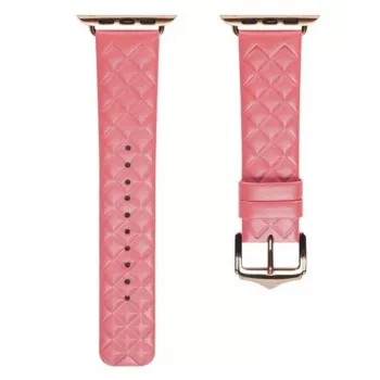 Dux Ducis pravá koža remienok pre Apple Watch Series 7/6/5/4/3/2/SE (38/40/41mm) - červený