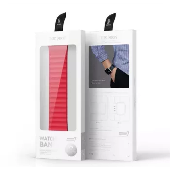Dux Ducis magnetický remienok na hodinky pre Apple Watch 7/6/5/4/3/2/SE (41/40/38 mm) magnetický náramok červený