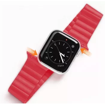 Dux Ducis magnetický remienok na hodinky pre Apple Watch 7/6/5/4/3/2/SE (41/40/38 mm) magnetický náramok červený