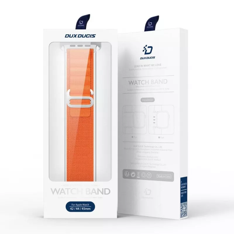 Dux Ducis Nylon Strap pre Apple Watch 42/44/45/49 mm oranžový
