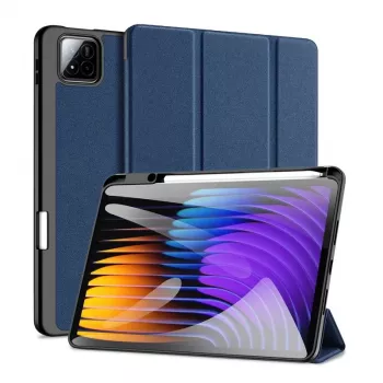 Dux Ducis Redmi Pad 7/7 Pro Domo Series trojdielny stojan PU kožené puzdro na tablet modré