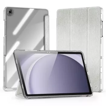 Dux Ducis Samsung Galaxy Tab A9 Plus TPU+PC+koža priehľadné puzdro svetlozelené