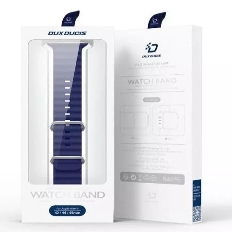 Dux Ducis silikónový športový náramok pre Apple Watch 45/44/42mm - námornícka modrý
