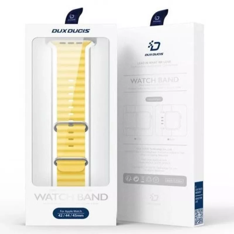 Dux Ducis silikónový remienok pre Apple Watch 8/7/6/5/4/3/2/SE (38/40/41mm) - žltý