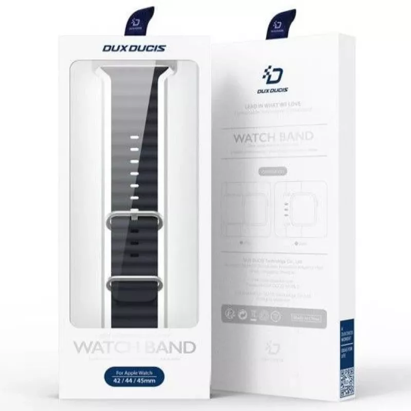 Dux Ducis silikónový remienok na hodinky pre Apple Watch Series 8/7/6/5/4/3/2/SE (38/40/41mm) - sivá