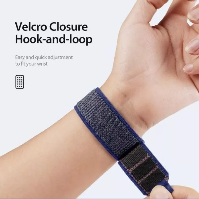 Dux Ducis Sport suchý zips remienok pre Apple Watch 42/44/45/46/49mm modrý