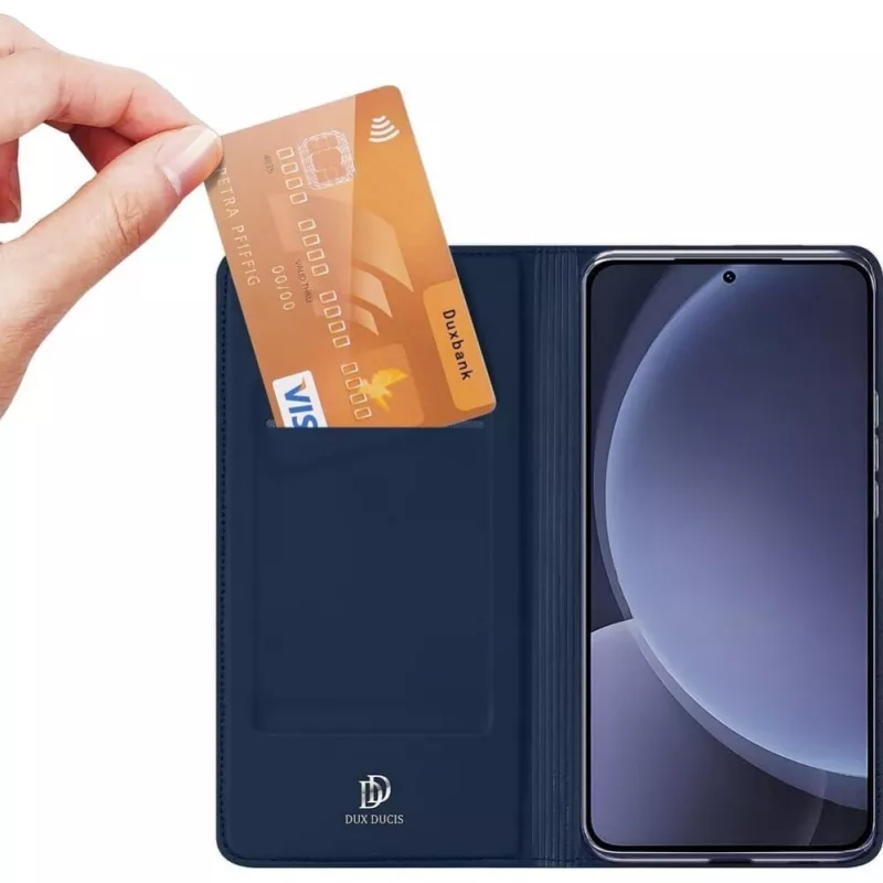 DUX DUCIS Wallet Case Skin Pro pre Samsung Galaxy S25, modré