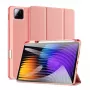 Dux Ducis Xiaomi Redmi Pad 7/7 Pro Domo Series trojdielny stojan PU kožený kryt tabletu ružový