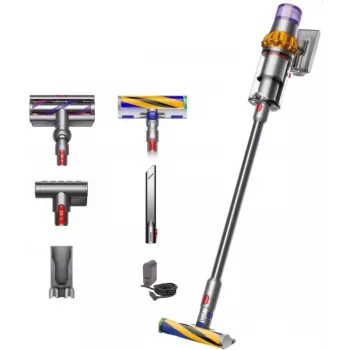 Dyson V15 Detect Absolute tyčový vysávač na batériu, ušľachtilá oceľ, 240AW, LCD displej, 60 min výdrž