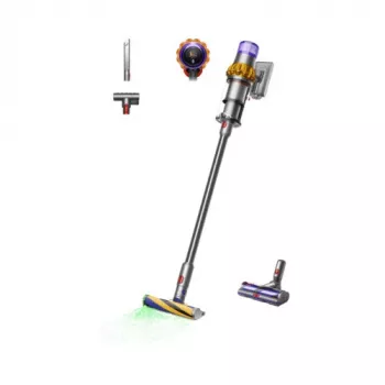 Dyson V15 Detect Absolute tyčový vysávač na batériu, ušľachtilá oceľ, 240AW, LCD displej, 60 min výdrž