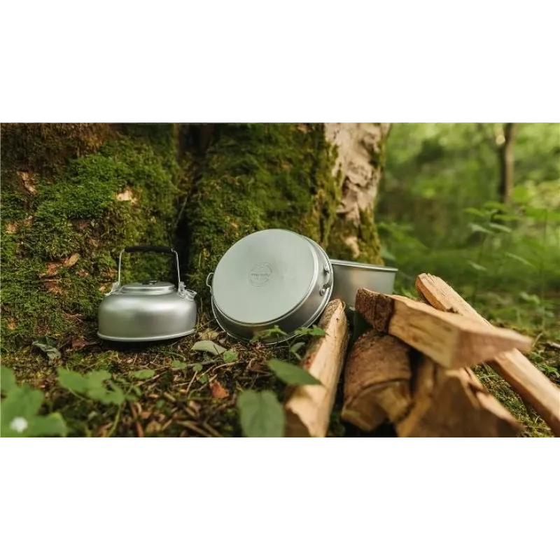 Easy Camp Adventure Cook Set M strieborný hliník