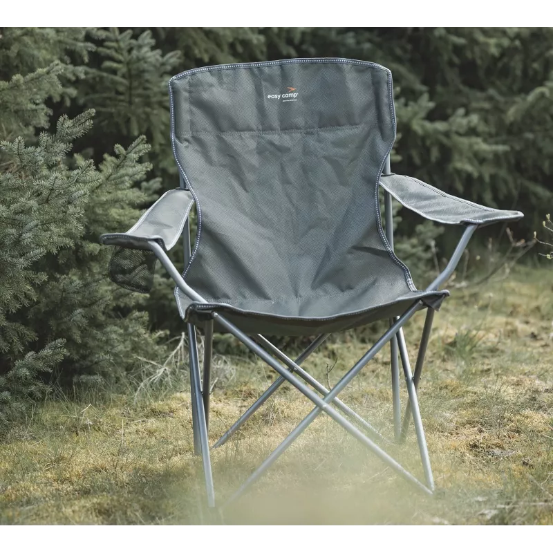 Easy Camp Spruce Arm Folding Camping Chair - tmavosivá, nosnosť 110 kg