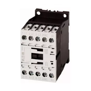 Eaton DILM12-01(24VDC) výkonový stýkač, 3-pólový, 12A AC-3, 24V DC cievka, IP20 – čierna/biela, 45x68mm (276880)