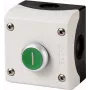 Eaton M22-D-G-X1/KC11/I tlačidlo panelové sivé, 1NO+1NC, momentálne, 22,5mm, IP66/IP67/IP69K 216522