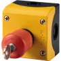 Eaton M22-PVS/KC11/IY núdzové zastavenie hríbikové tlačidlo s kľúčovým ovládaním, 1NC/1NO, 22,5 mm, IP66, červené
