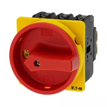 Eaton P3-63/EA/SVB hlavný vypínač 63A 3-pólový núdzové zastavenie pod omietku červená/žltá