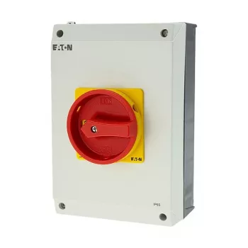 Eaton P3-63/I4/SVB 3-pólový hlavný vypínač s núdzovým zastavením, 63 A, povrchová montáž, IP65