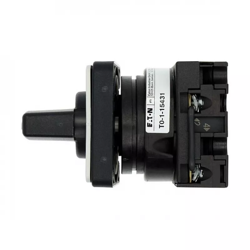 Eaton T0-1-15431/E 1-pólový vačkový spínač 20A, 690V AC, čierny/sivý, predná montáž, IP65