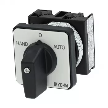 Eaton T0-1-15431/E 1-pólový vačkový spínač 20A, 690V AC, čierny/sivý, predná montáž, IP65