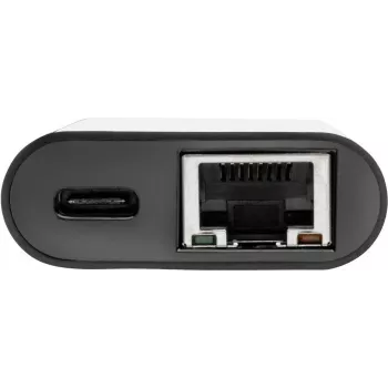 Eaton Tripp Lite U436-06N-GB-C USB-C na Gigabit Ethernet adaptér s USB-C PD nabíjaním - Thunderbolt 3 - čierny