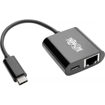 Eaton Tripp Lite U436-06N-GB-C USB-C na Gigabit Ethernet adaptér s USB-C PD nabíjaním - Thunderbolt 3 - čierny