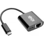 Eaton Tripp Lite U436-06N-GB-C USB-C na Gigabit Ethernet adaptér s USB-C PD nabíjaním - Thunderbolt 3 - čierny