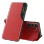 Eco Samsung Galaxy S23+ s Flip-Stand Leather View Case červená
