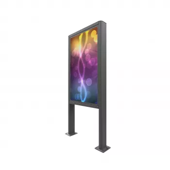 EDBAK EB-POK100 outdoorový portrétový kiosk pre Samsung 55 inch LH55OHF displej, IP56, čierna