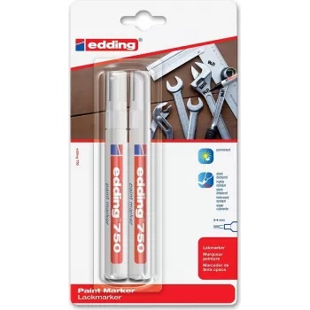 Edding 750 biely lakový marker - 2 mm okrúhly hrot 4-750-2-3049