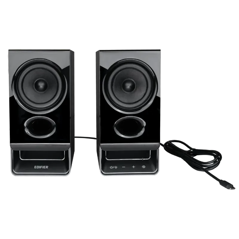 Edifier R20BT kompaktné Bluetooth 2.0 reproduktory s okolitým osvetlením, čierne